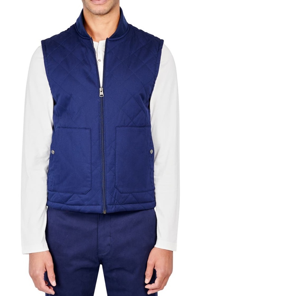 CONSTRUCT Mens Quilted Vest In Navy Color- New With Tag- Medium, Large & XXLarge